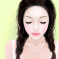 手繪可愛(ài)QQ女頭像_恨是盲目的，愛(ài)亦然。