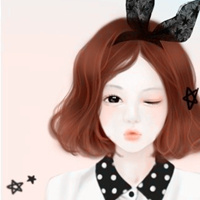手繪可愛(ài)QQ女頭像_恨是盲目的，愛(ài)亦然。